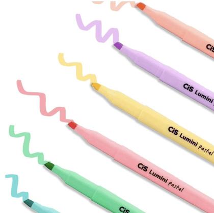 Imagem de Marca Texto Cis Lumini Pastel - Kit Com 6 Cores - Oferta