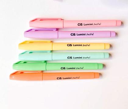 Imagem de Marca Texto Cis Lumini Pastel - Kit Com 6 Cores - Oferta