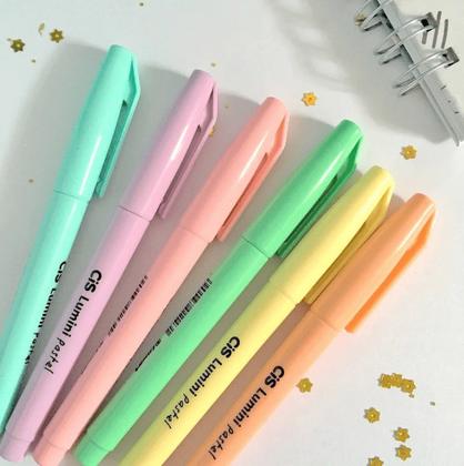 Imagem de Marca Texto Cis Lumini Pastel - Kit Com 6 Cores - Oferta