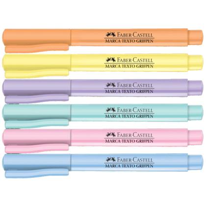Imagem de Marca Texto FABER CASTELL Grifpen Tons Pastel 6 Cores Grifar