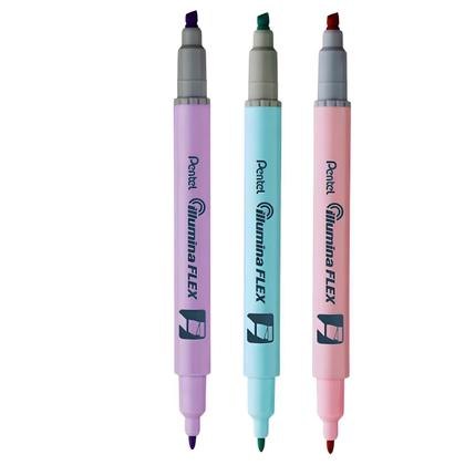 Imagem de Marca Texto Illumina Flex Pentel Pastel com 3 Unidades