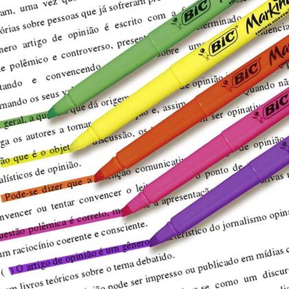 Imagem de Marca Texto Verde Bic Fluorescente Ponta Chanfrada C/1 Un