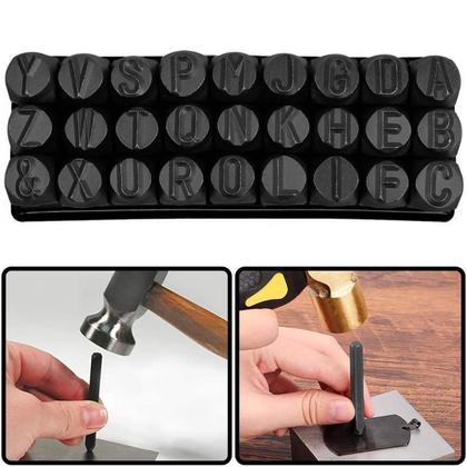 Imagem de Marcador Alfanumérico 2Mm 36 Número Letra Pino Punção Aço