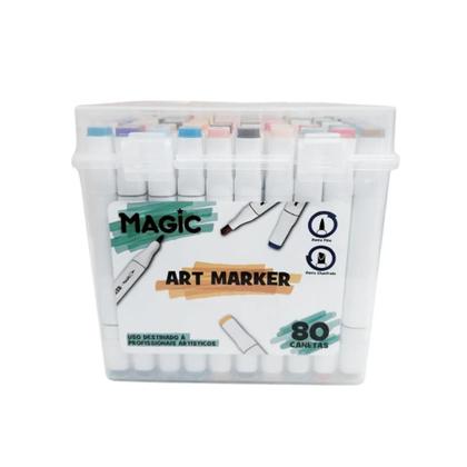Imagem de Marcador Artístico Ponta Dupla 80 Cores MAGIC KIDS