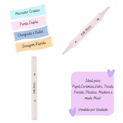 Imagem de Marcador Criativo Branco Flow Ponta Dupla- Cis