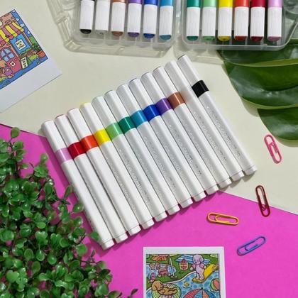 Imagem de Marcador Criativo Infantil Criatic Estojo 12 Cores Cis