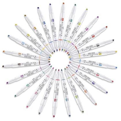 Imagem de Marcador Criativo Mildliner Ponta Dupla 15 Cores ZEBRA