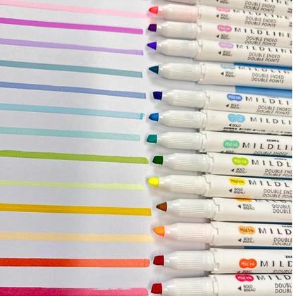 Imagem de Marcador Criativo Mildliner Ponta Dupla 15 Cores ZEBRA