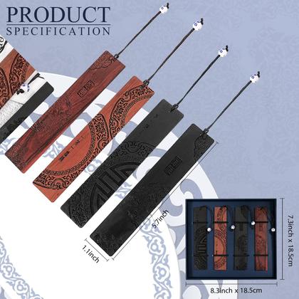 Imagem de Marcador de madeira Outus Traditional Style com caixa de presente (4 unidades)