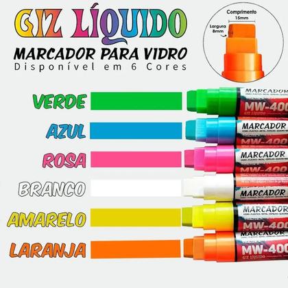 Imagem de Marcador De Vidro Giz Líquido Rosa 15mm Gramp Line