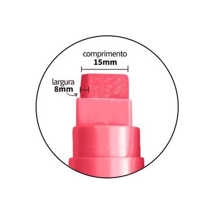 Imagem de Marcador De Vidro Giz Líquido Rosa 15mm Gramp Line