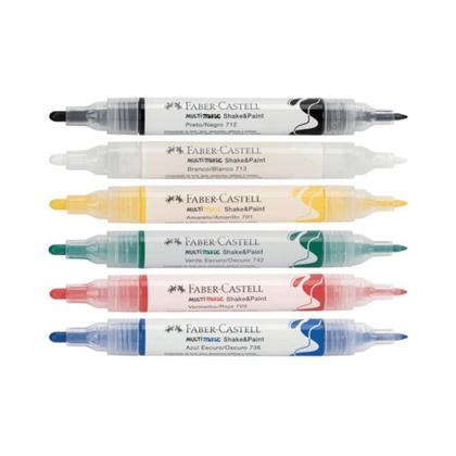 Imagem de Marcador Multimark Criativo Shake & Paint Neon 6 Unidades FABER-CASTELL