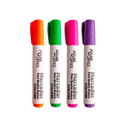 Imagem de Marcador para Quadro Branco Colors Estojo c/ 4 Unidades Jocar Office Leonora - 96136
