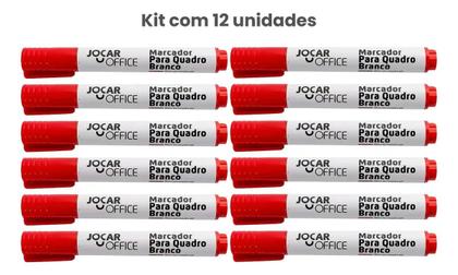 Imagem de Marcador Para Quadro Branco Cor Vermelho Cxc/12 Jocar Office