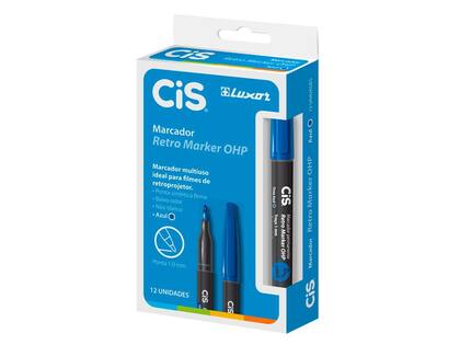 Marcador Permanente Retro Marker OHP, 1.0 mm, Caixa Com 12 Unidades ...
