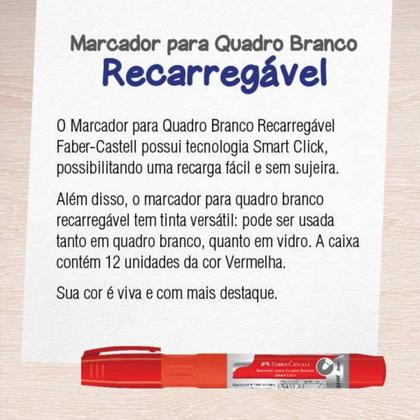 Imagem de Marcador Quadro Branco Recarregável Faber Castell Caneta 3mm