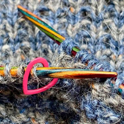 Imagem de Marcadores de Pontos Metálico Coração - KnitPro