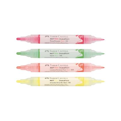 Imagem de Marcadores Faber Castel Multimark Shake Paint C/4 Cores Neon