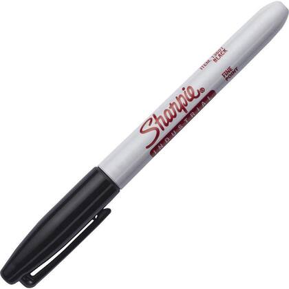 Imagem de Marcadores permanentes industriais Sharpie - Ponto marcador fino - Preto 13601