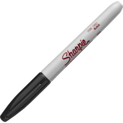 Imagem de Marcadores permanentes industriais Sharpie - Ponto marcador fino - Preto 13601