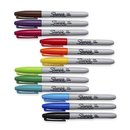 Imagem de Marcadores permanentes SHARPIE Color Burst Fine Point, pacote com 24