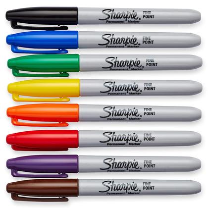 Imagem de Marcadores permanentes Sharpie Fine Point, pacote com 8 cores variadas
