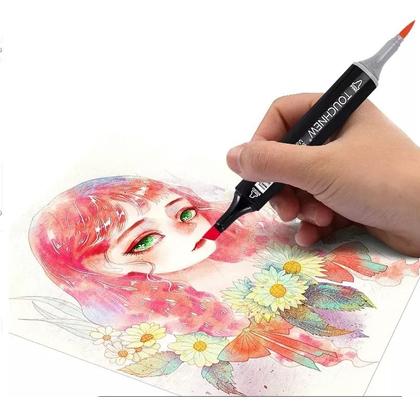 Imagem de Marcadores Ponta Dupla Canetinhas 60 Bob God Com Ponta Dupla/Pintura De Arte/Aquarela/Material Escolar/Escritorio