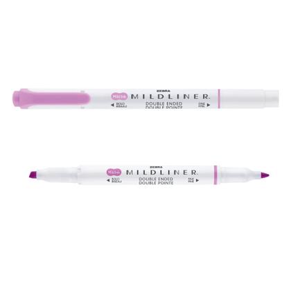 Imagem de Marcadores Zebra Pen Mildliner de ponta dupla, pacote com 12, magenta