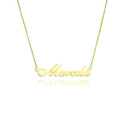 Imagem de Marcela colar de nome folheado a ouro 18k
