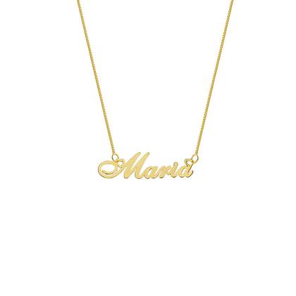 Imagem de Maria colar de nome folheado a ouro 18k