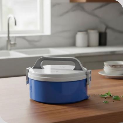 Imagem de Marmita 1,5l Tampa e Trava Microondas Alça Sem Divisória Soprano