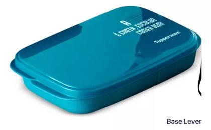 Imagem de Marmita basic line com divisórias slin azul da tupperware