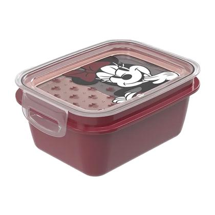 Imagem de Marmita com Trava Hermética Pote Divisória Extra - Mickey Minnie