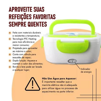 Imagem de Marmita Elétrica Aquecedor Alimentos Portátil Esquentar