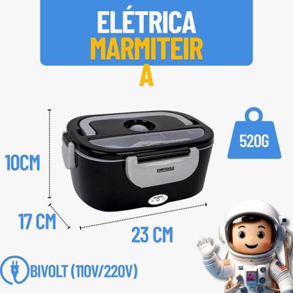 Imagem de Marmita Elétrica Bivolt Portátil  Kit Com Bolsa Térmica  Aquecer Almoço Comida Trabalho Rua