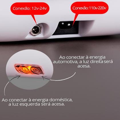 Imagem de Marmita Elétrica de Tomada e Carro Bivolt com Divisórias e Tampa com Trava Lateral