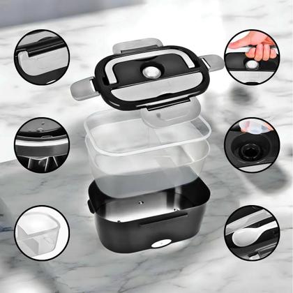 Imagem de Marmita Elétrica Portátil Bivolt Aquecimento Rápido no Veículo, Seguro e Prático para o dia a dia, Capacidade de 1,5 lit