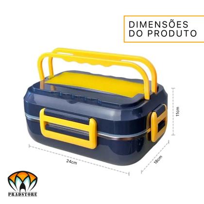 Imagem de Marmita Elétrica Veicular 12v/bivolt Aquecedor De Alimentos