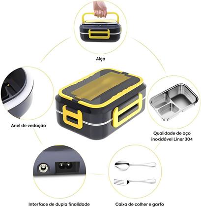 Imagem de Marmita Elétrica Veicular Casa Bivolt 110v 220v 12v 24v