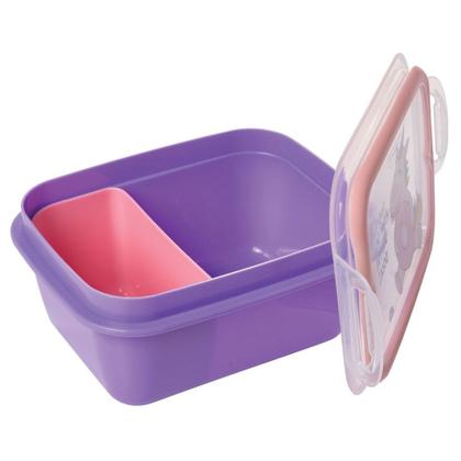 Imagem de Marmita Infantil Lancheira para Levar Passeio Viagem 630ml Tampa com Trava Plasutil 