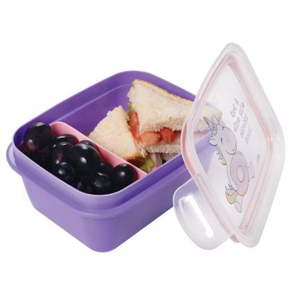 Imagem de Marmita Infantil Lancheira para Levar Passeio Viagem 630ml Tampa com Trava Plasutil 