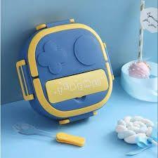 Imagem de Marmita Infantil Térmica Escolar 3 Compartimentos com Garfinho e Alça 17x17X5