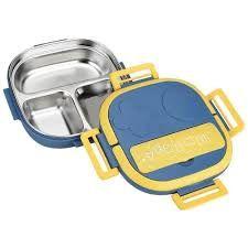 Imagem de Marmita Infantil Térmica Escolar 3 Compartimentos com Garfinho e Alça 17x17X5