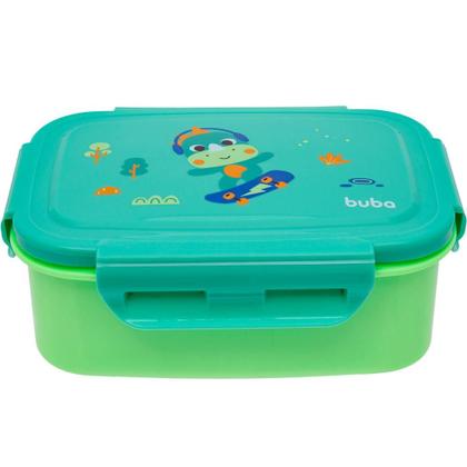 Imagem de Marmita Lancheira Infantil Bento Box Pote Aluminio Potinho com Divisória  Bubazoo - Buba