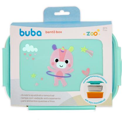 Imagem de Marmita Lancheira Infantil Bento Box Pote Aluminio Potinho com Divisória  Bubazoo - Buba