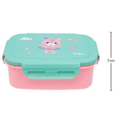 Imagem de Marmita Lancheira Infantil Bento Box Pote Aluminio Potinho com Divisória  Bubazoo - Buba