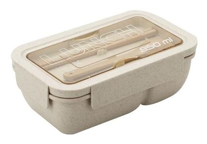 Marmita Lunch Box C/ Divisória 850 Ml Colher Ecológica Top - Sou