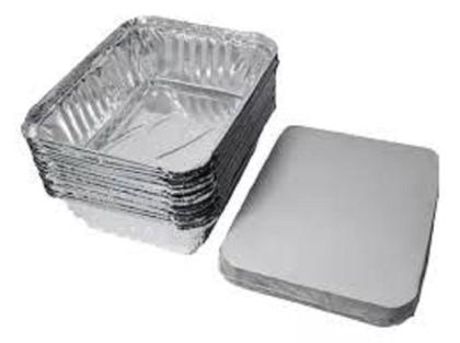 Imagem de Marmita quentinha de alumínio com tampa 250ml ***caixa com 200 unidades***