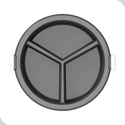 Imagem de Marmita Termica Com Divisória Comida 1,5L Cinza Alimento Soprano