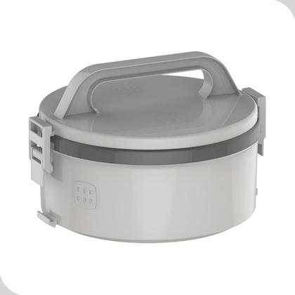 Imagem de Marmita Termica Com Divisória Comida 1,5L Cinza Alimento Soprano